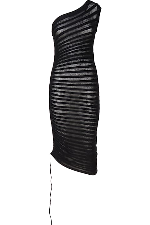 Alaia Dresses for Women Alaia Asymmetrical 3d Knitted Skeleton Dress