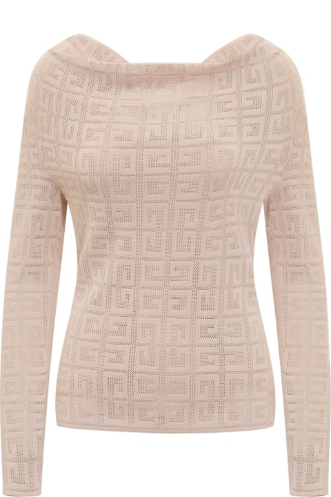 Givenchy for Women Givenchy Draped 4g Jaquard Sweater