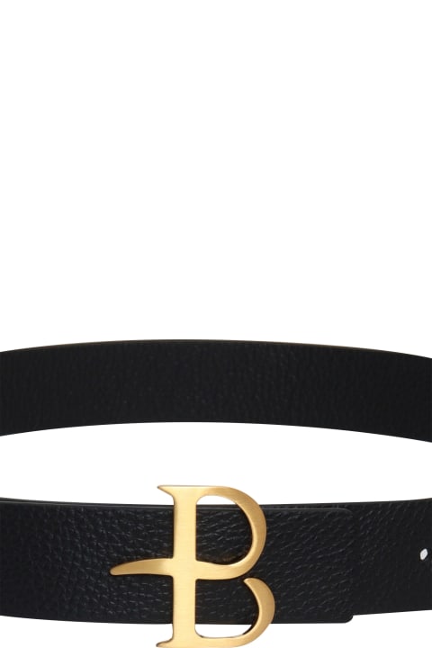 Ballantyne Belts for Women Ballantyne Black Belt With Gold Logo