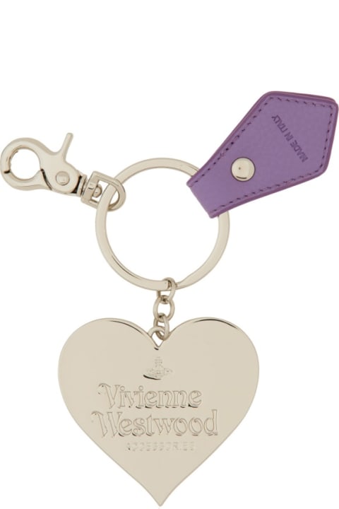 Vivienne Westwood Keyrings for Women Vivienne Westwood "mirror Heart Orb" Keychain