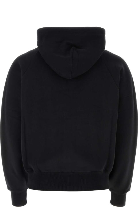 Ami Alexandre Mattiussi Fleeces & Tracksuits for Women Ami Alexandre Mattiussi Black Stretch Cotton Sweatshirt
