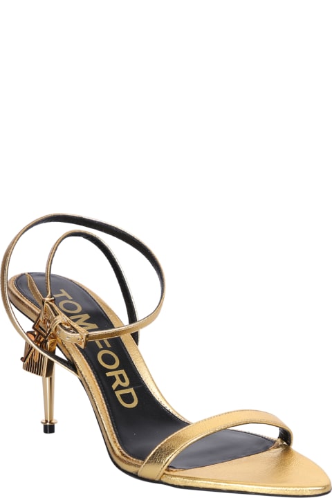 Fashion for Women Tom Ford Gold Padlock Sandals