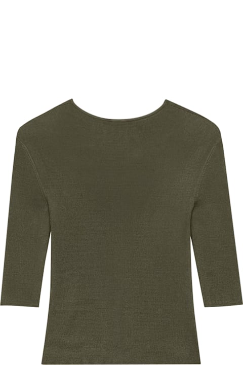 ウィメンズ Saint Laurentのウェア Saint Laurent Semi-sheer Certified Viscose Knitted Top