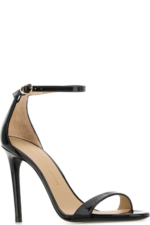 أدوات منزلية Stuart Weitzman Black Leather Nudist Sandals