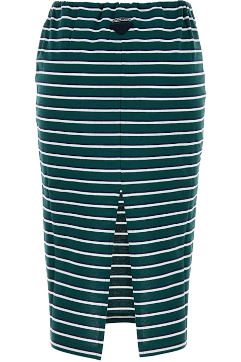 Prada Clothing for Women Prada Embroidered Piquet Skirt