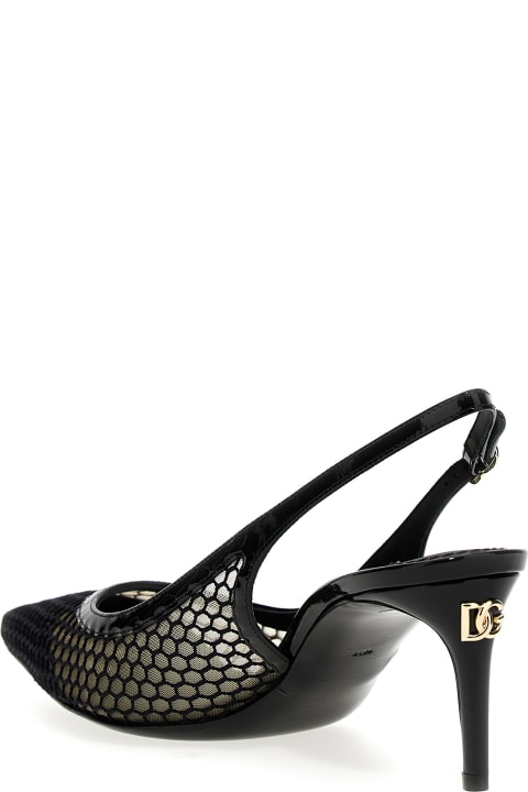 Dolce & Gabbana High-Heeled Shoes for Women Dolce & Gabbana Mesh Slingback Pumps