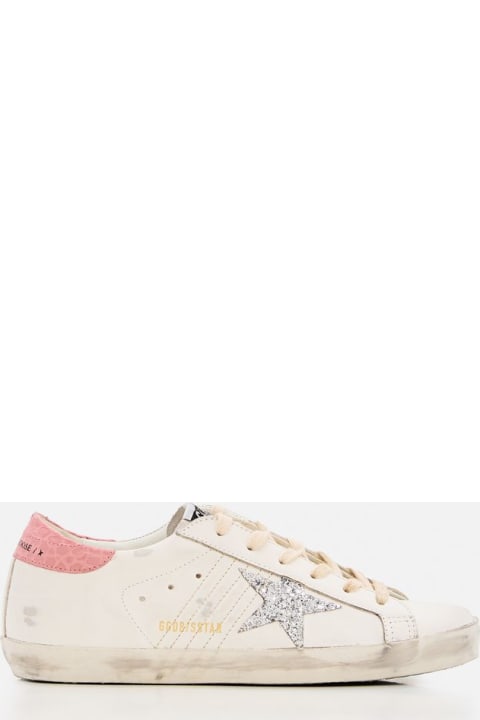 Golden Goose Shoes for Women Golden Goose Super Star Leather And Glitter Sneakers
