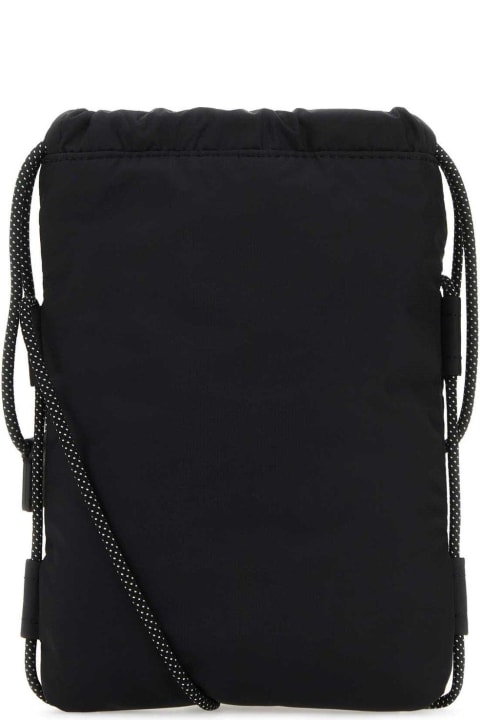 Moncler Shoulder Bags for Men Moncler Logo Patch Drawstring Crossbody Bag