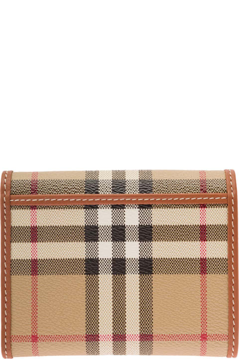 Wallets for Women Burberry Leather And Check Wallet
