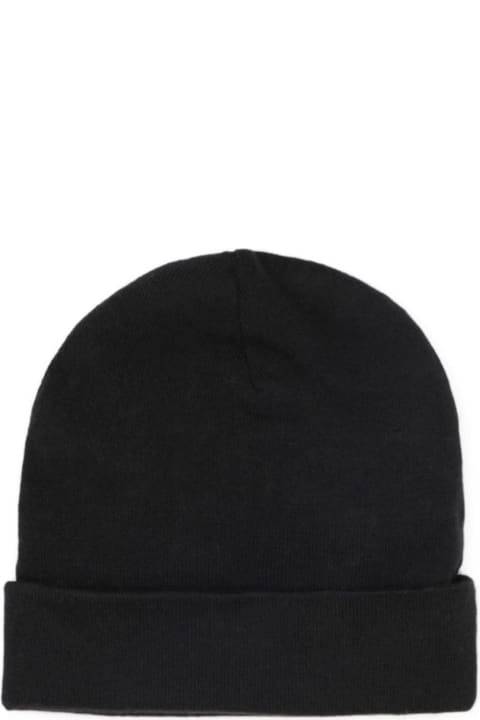 إكسسورات وهدايا لـ أولاد Givenchy Black Beanie With Logo And Stars In Cotton And Cashmere Boy