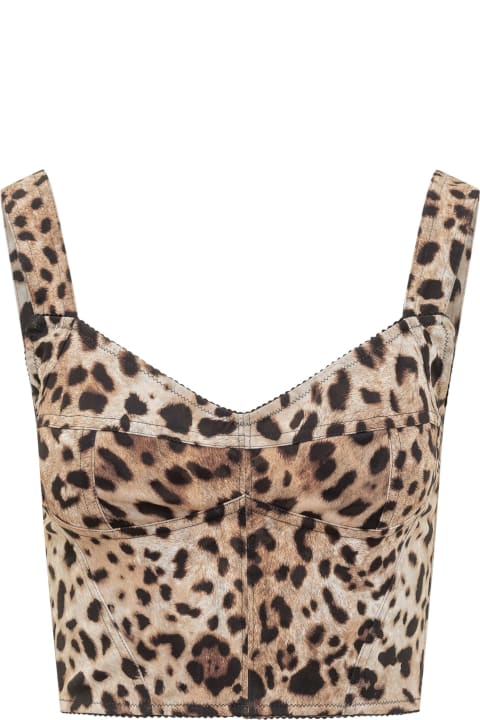 Dolce & Gabbana Clothing for Women Dolce & Gabbana Leopard Print Bustier