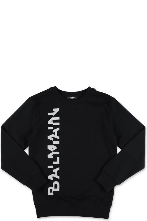 Balmain for Kids Balmain Logo Printed Crewneck Sweatshirt