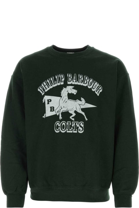 Wild Donkey Fleeces & Tracksuits for Women Wild Donkey Dark Green Cotton Blend Sweatshirt