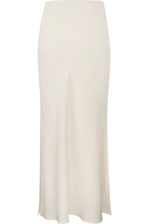 Brunello Cucinelli Clothing for Women Brunello Cucinelli White Longuette Tube Skirt In Viscose Woman