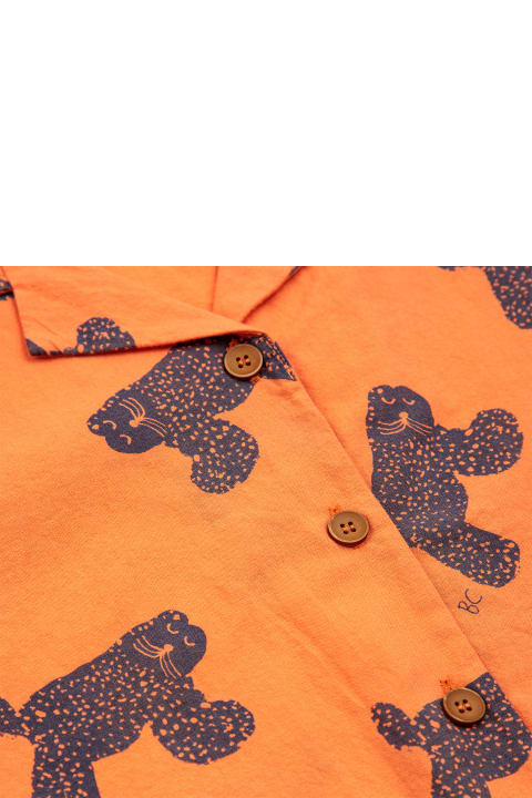 ボーイズ Bobo Chosesのシャツ Bobo Choses Orange Shirt For Kids With Chetaahs