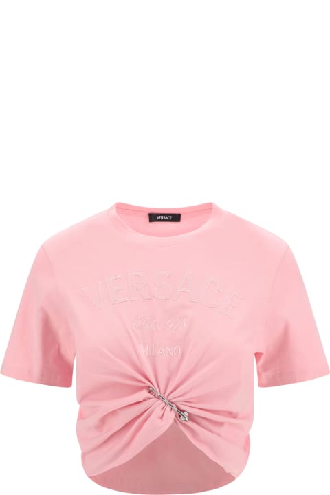 ウィメンズ トップス Versace Safety Pin Detail T-shirt