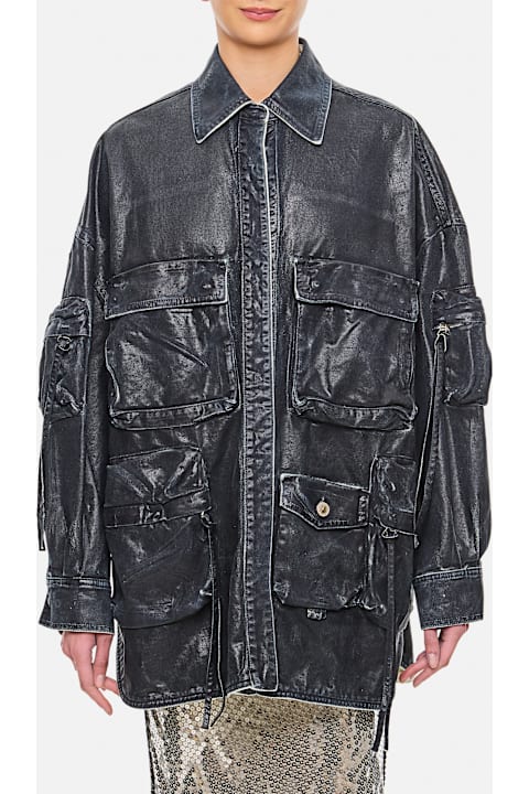 The Attico Mat Coated Canvas Bomber