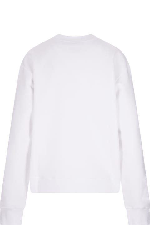 Dsquared2 Fleeces & Tracksuits for Women Dsquared2 White Icon Sunset Sweatshirt