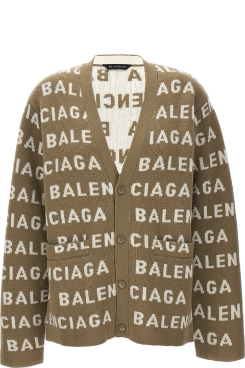 Balenciaga for Women Balenciaga All-over Logo Cardigan