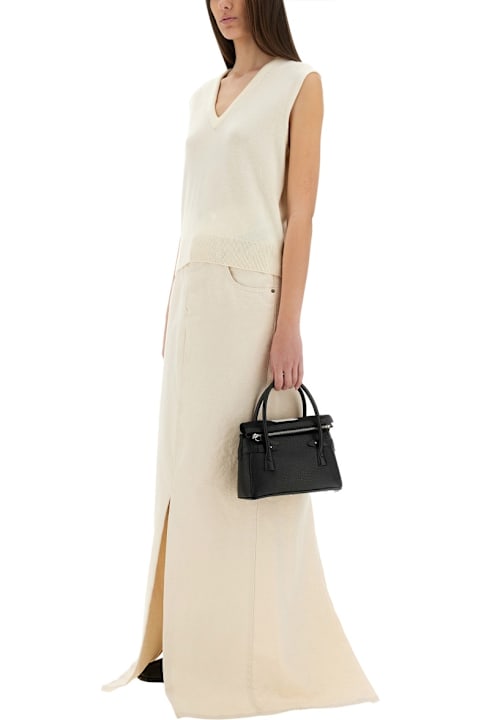 معاطف وجواكت لـ السيدات Maison Margiela V-neck Wool Vest