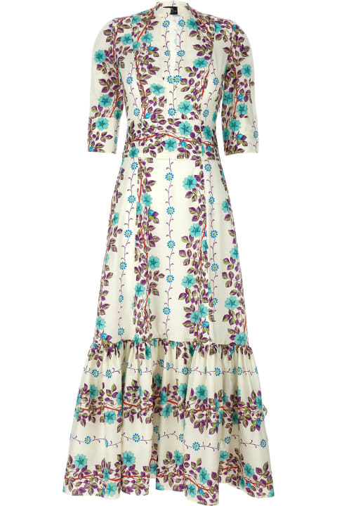 Etro for Women Etro White Long Dress With Floral Print