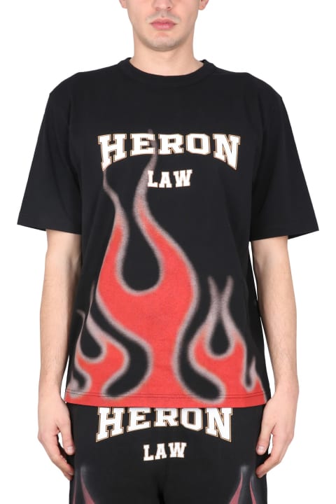 HERON PRESTON Topwear for Women HERON PRESTON Flames Logo Print T-shirt