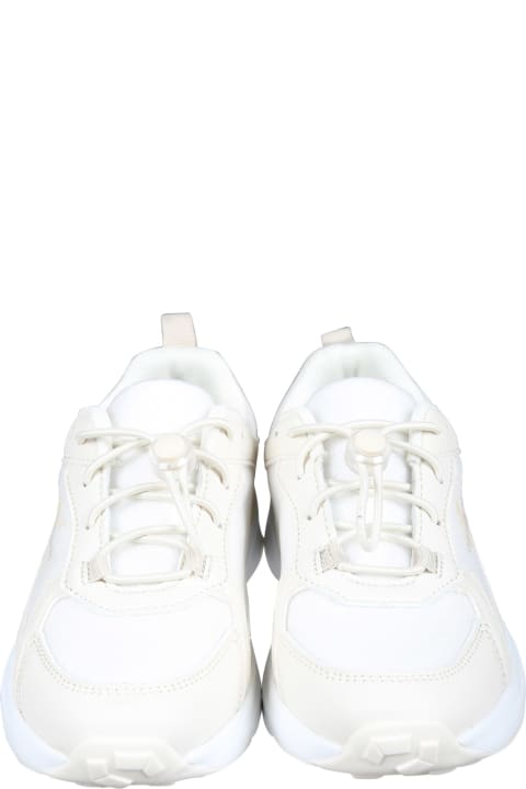 Shoes for Girls Calvin Klein Beige Sneakers For Girl With Logo