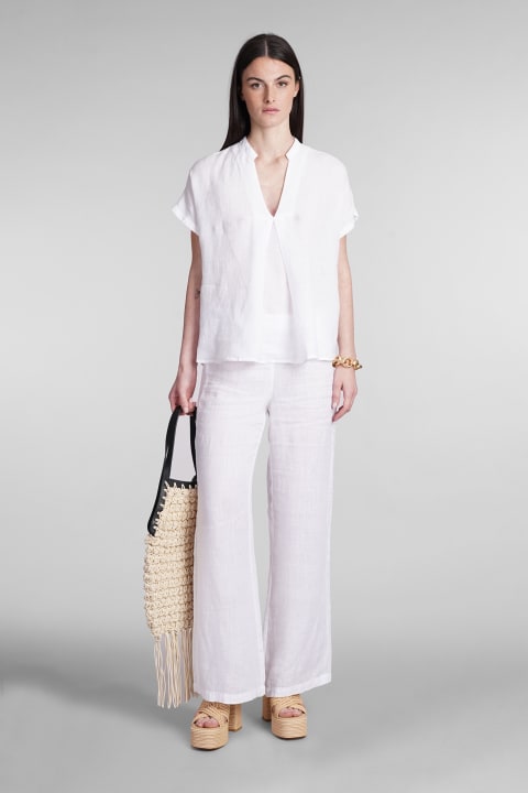 120% Lino Clothing for Women 120% Lino Blouse In White Linen