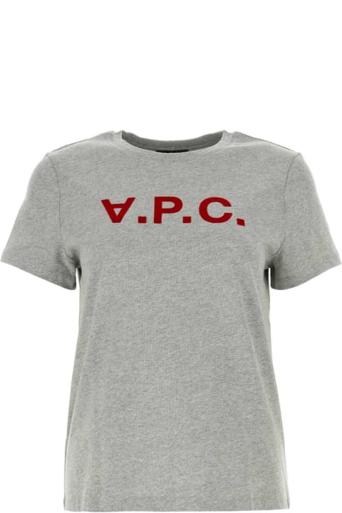 ウィメンズ A.P.C.のトップス A.P.C. Logo Printed Crewneck T-shirt