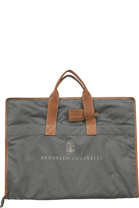 メンズ Brunello Cucinelliのトートバッグ Brunello Cucinelli Cotton And Leather Covers
