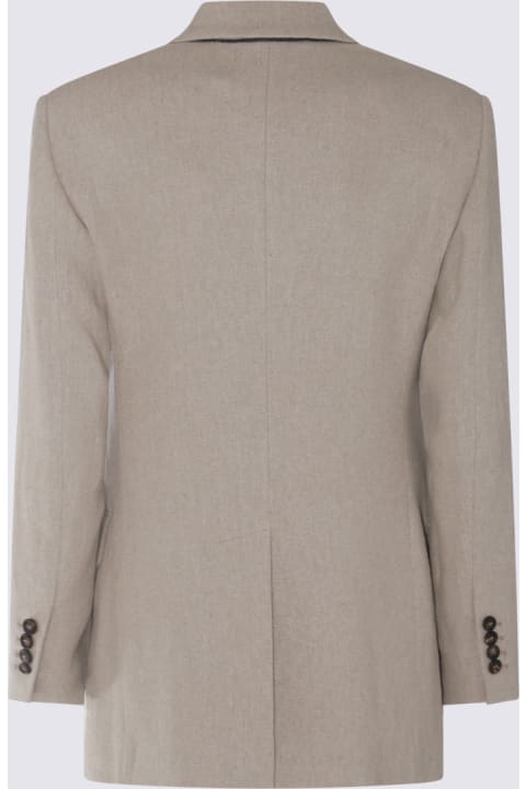 Brunello Cucinelli Coats & Jackets for Women Brunello Cucinelli Beige Linen Blazer