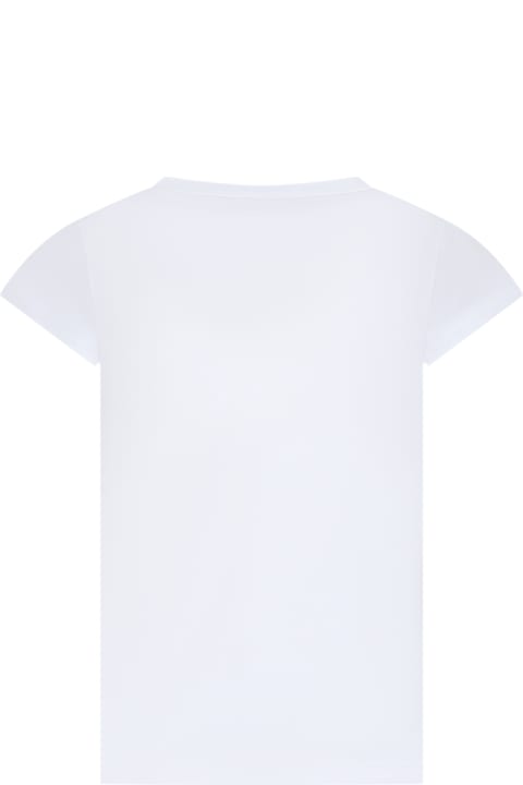 ガールズ Levi'sのTシャツ＆ポロシャツ Levi's White T-shirt For Girl With Logo
