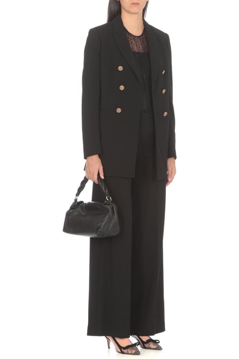 Redvalentino Buttoned Wide-leg Trousers
