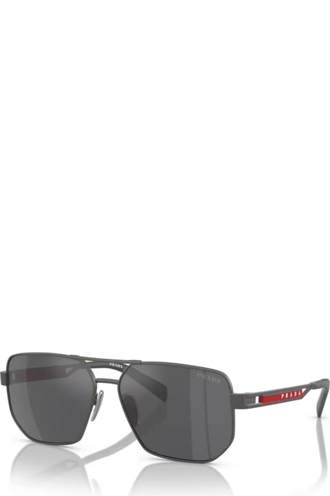 Accessories for Men Prada Linea Rossa Ps 51zs Matte Gunmetal Sunglasses