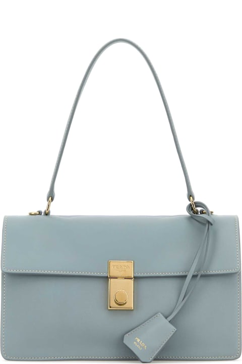 Prada Bags for Women Prada Powder Blue Leather Handbag