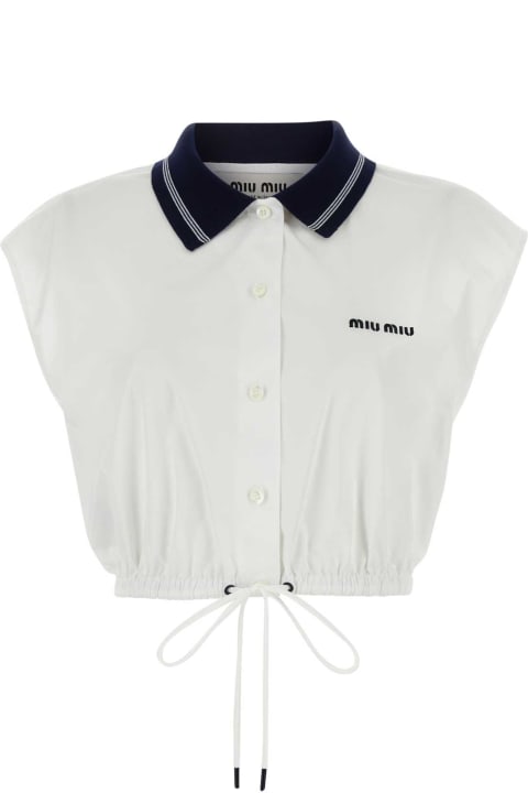 Sale for Women Miu Miu White Poplin Shirt