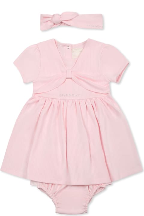 Givenchy Bodysuits & Sets for Women Givenchy Pink Dress Set For Baby Girl With Logo