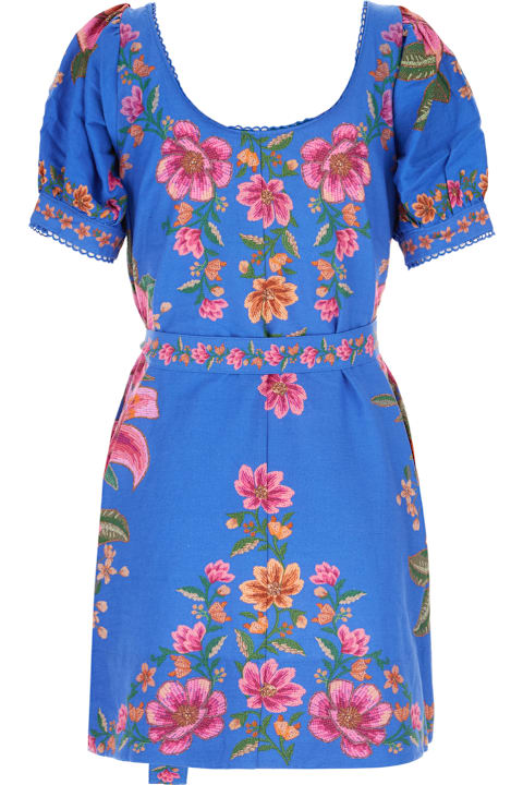 Fashion for Women Farm Rio Printed Linen Blend Dress