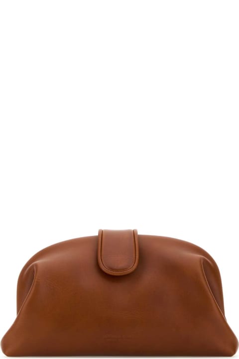 Bottega Veneta Caramel Leather Teen Lauren 1980 Clutch