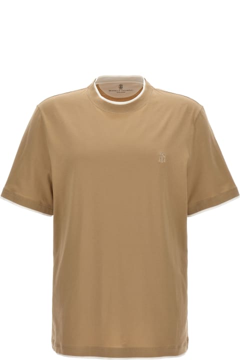 Brunello Cucinelli Clothing for Men Brunello Cucinelli Double Layer T-shirt