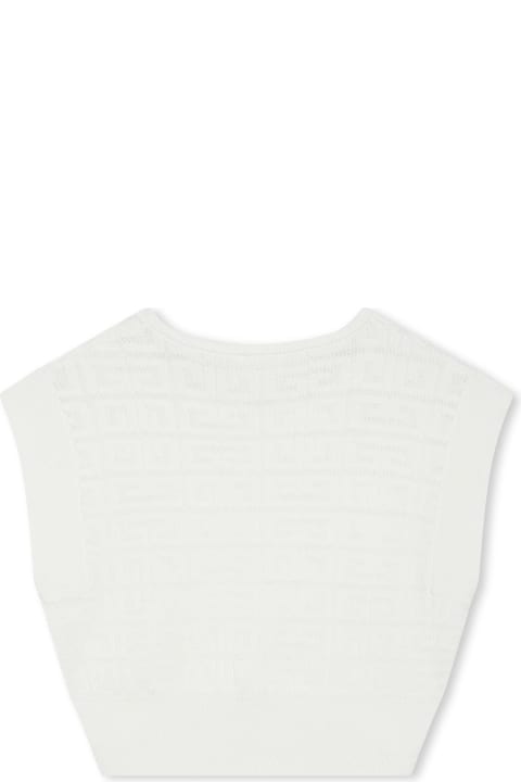 Givenchy for Kids Givenchy Canotta Crop Con Logo 4g Jacquard