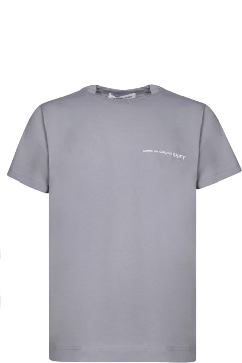 ウィメンズ Comme des Garçons Shirtのトップス Comme des Garçons Shirt Regular Fit Grey T-shirt