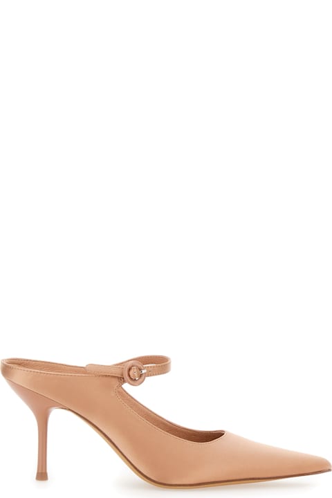 Jeffrey Campbell Shoes for Women Jeffrey Campbell 'tiyera' Beige Mules With High Stiletto Heel And Buckle Closure In Leather Woman