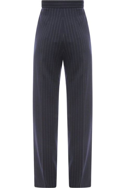 Max Mara Pants & Shorts for Women Max Mara High-waisted Chalk-stripe Jersey Trousers
