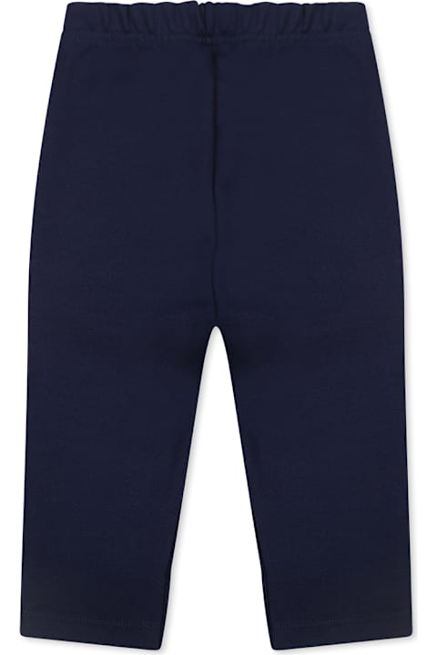 Petit Bateau Bottoms for Baby Girls Petit Bateau Blue Trousers For Babykids