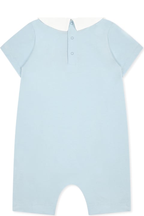 أدوات منزلية Moschino Light Blue Romper For Baby Boy With Teddy Bear