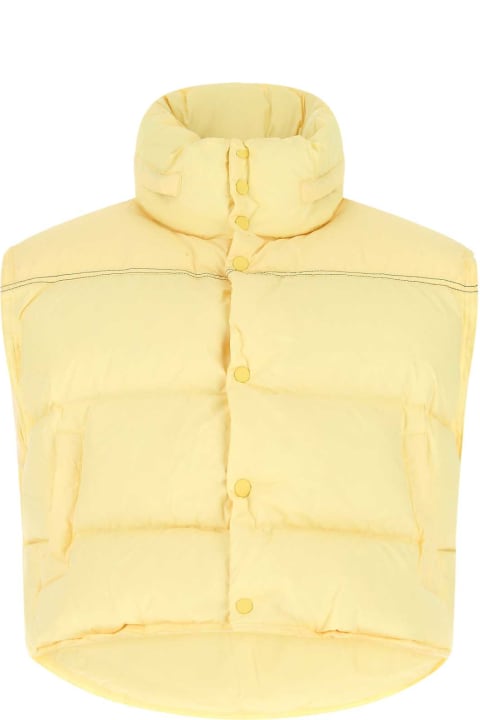 Coats & Jackets for Men Ader Error Pastel Yellow Polyester Sleeveless Down Jacket