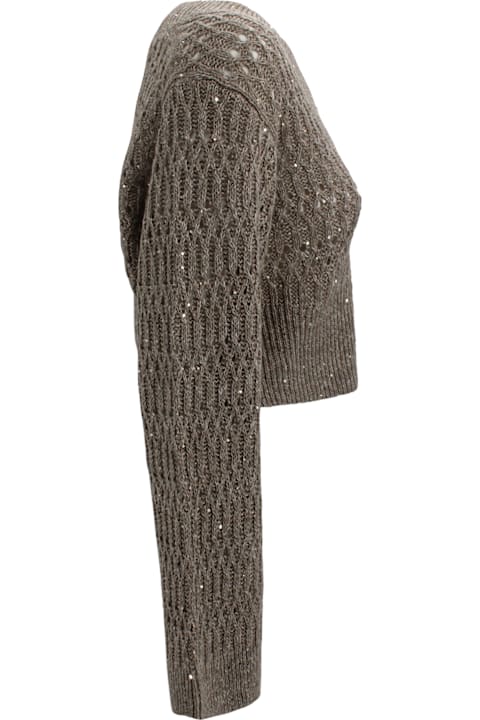 Brunello Cucinelli for Kids Brunello Cucinelli Openwork Sweater