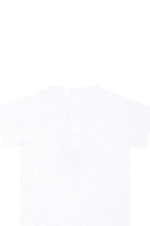 Sale for Kids Moschino White T-shirt For Babykids With Teddy Bear And Logo