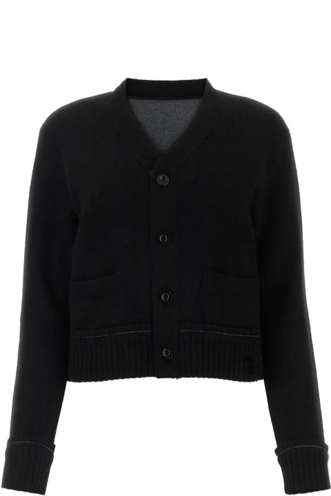Sacai Fleeces & Tracksuits for Women Sacai Black Cashmere Blend Cashmere Knit Cardigan